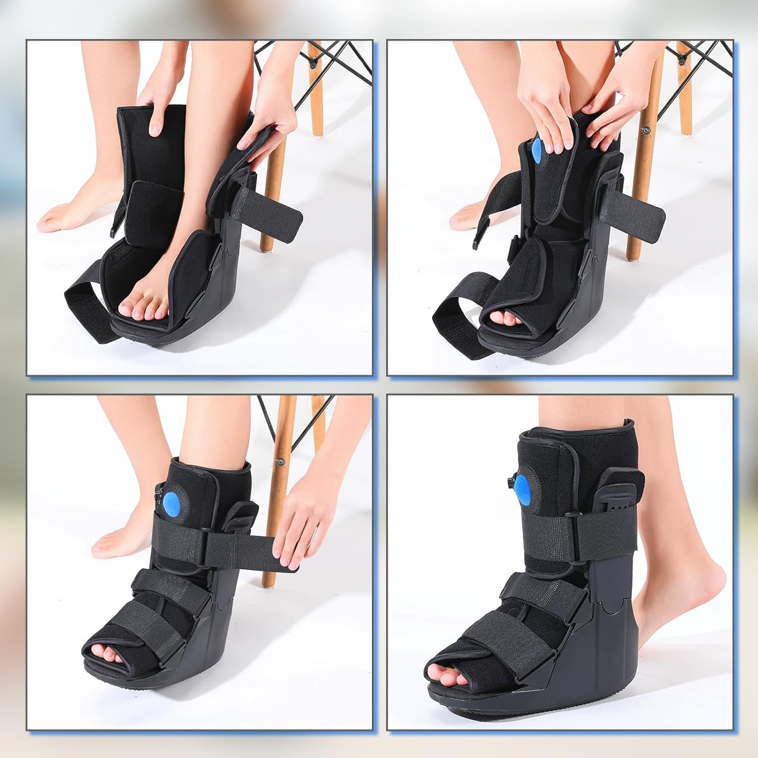 Inflatable Walking Boot Air Cam Walker Fracture Boot for Broken Foot, Sprained Ankle Short Walker Brace for Foot Pain Recovery, Stress Fracture, Achilles Tendonitis (S) image number 2