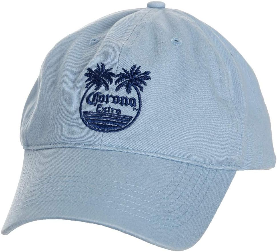 Corona Embroidered Dad Hat Women Men Adjustable Cotton Baseball Cap (Blue)