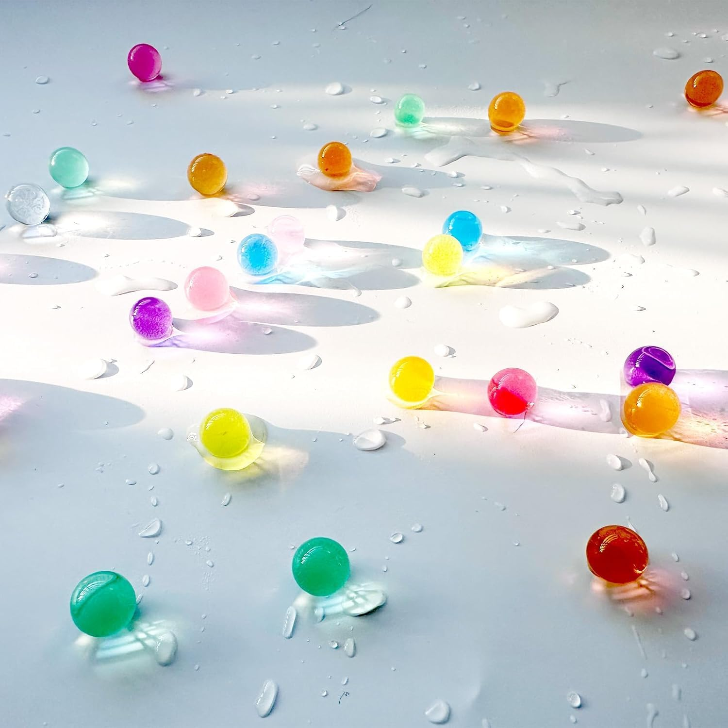 50000 Mixed Color Water Gel Jelly Beads Vase Fillers for Floating Pearls, Floating Candle Making, Wedding Centerpiece, Floral Arrangement (2-2.5Mm Mixed Color) - 2-2.5Mm Mixed Color image number 5