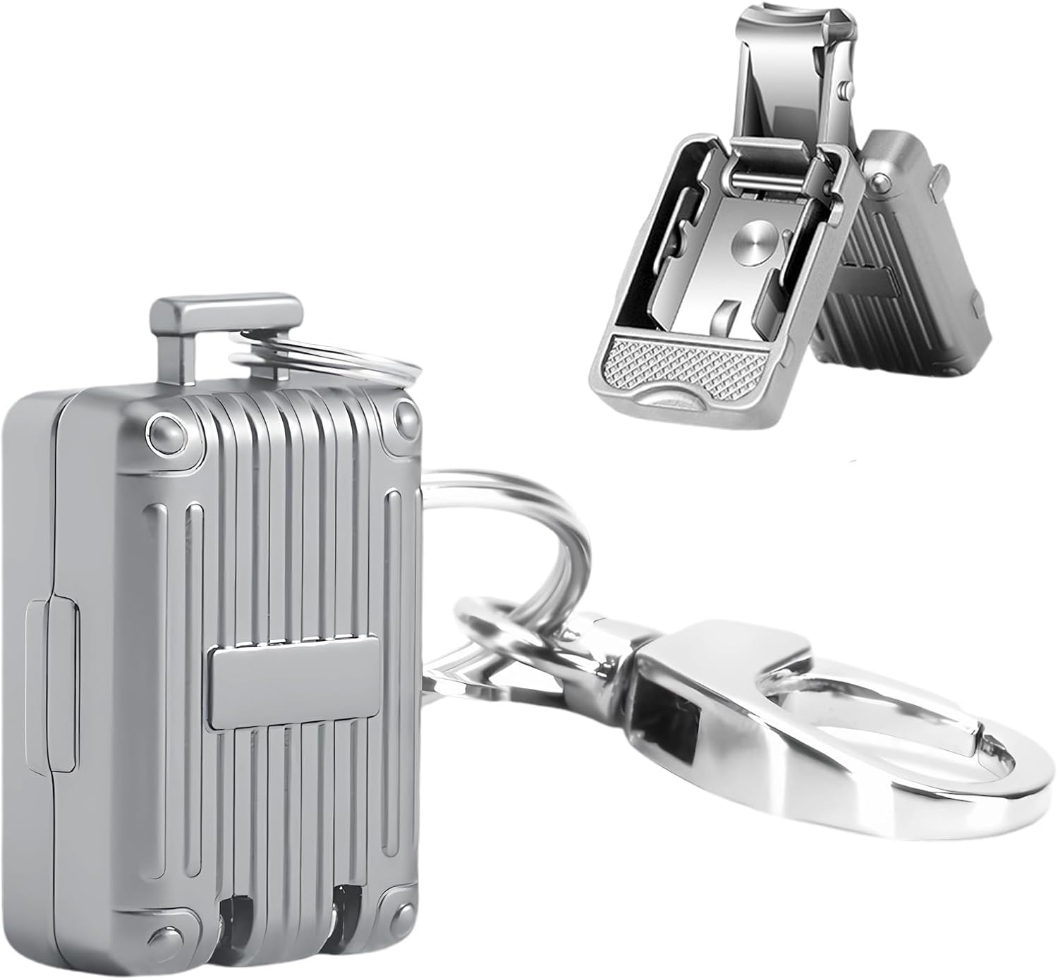 ABLY Portable Foldable Travel Nail Clipper, Stainless Steel Splash Proof Design, Mini Nail Trimmer Ideal for Home and Outdoor Activities (Black)