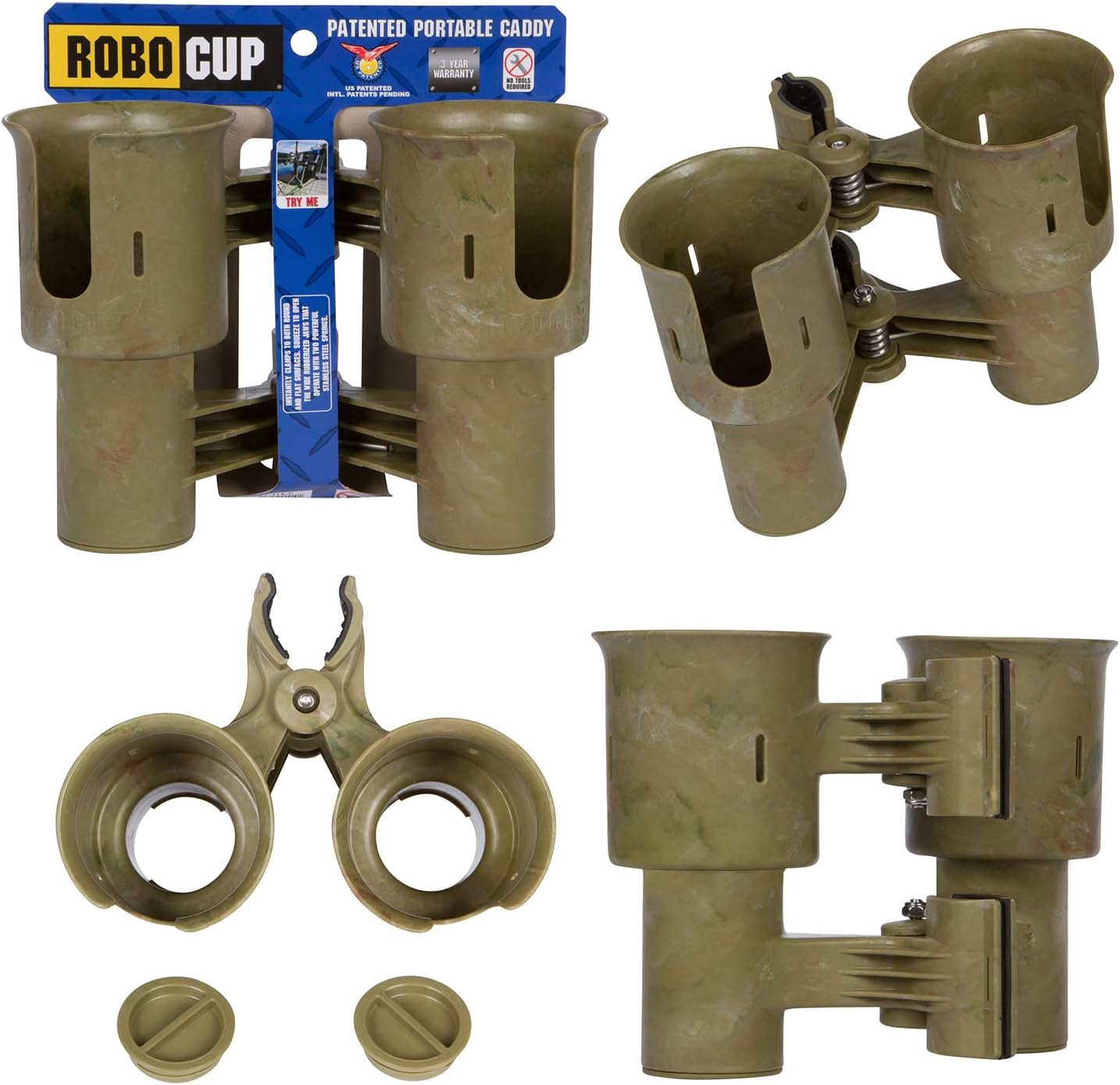 ROBOCUP, Best Cup Holder for Drinks, Fishing Rod/Pole, Boat, Beach Chair, Golf Cart, Wheelchair, Walker, Drum Sticks, Microphone Stand