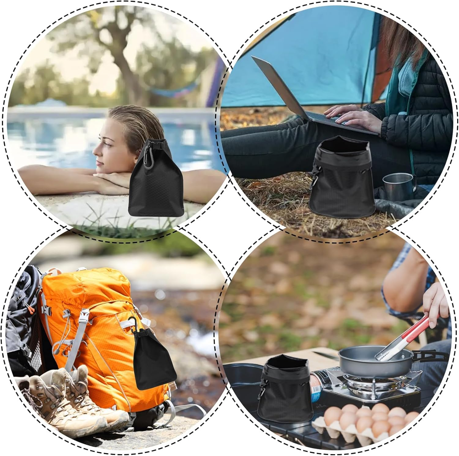 Quick Dry Bar Soap Pouch Travel Soap Container with Hanging Mesh Bag, 2Pcs Travel Soap Container Soap Bags,Travel Soap Bag Waterproof Leakproof Travel Soap Case image number 4