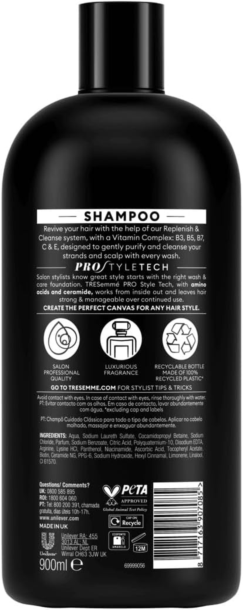 Tresemm&eacute; Replenish & Cleanse Shampoo with Vitamin C, Fresh, 900 Ml, Pack of 1 image number 4