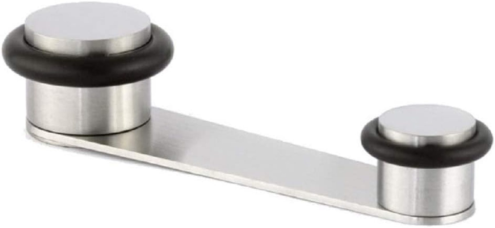 EVI Herrajes I-152-T &ndash; RETAINER Door Stop, Matt Inox Finish (Stainless Steel) Transparent Rubber