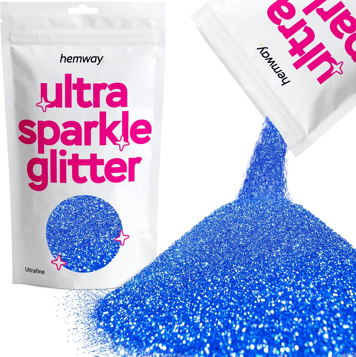 Hemway Ultra Sparkle Glitter - 1/6" 0.165" 4Mm - Micky Mouse Glitter Sequin Confetti, Party Decoration, Nail, Body, Face, Arts, Crafts - Silver Holographic - 50G