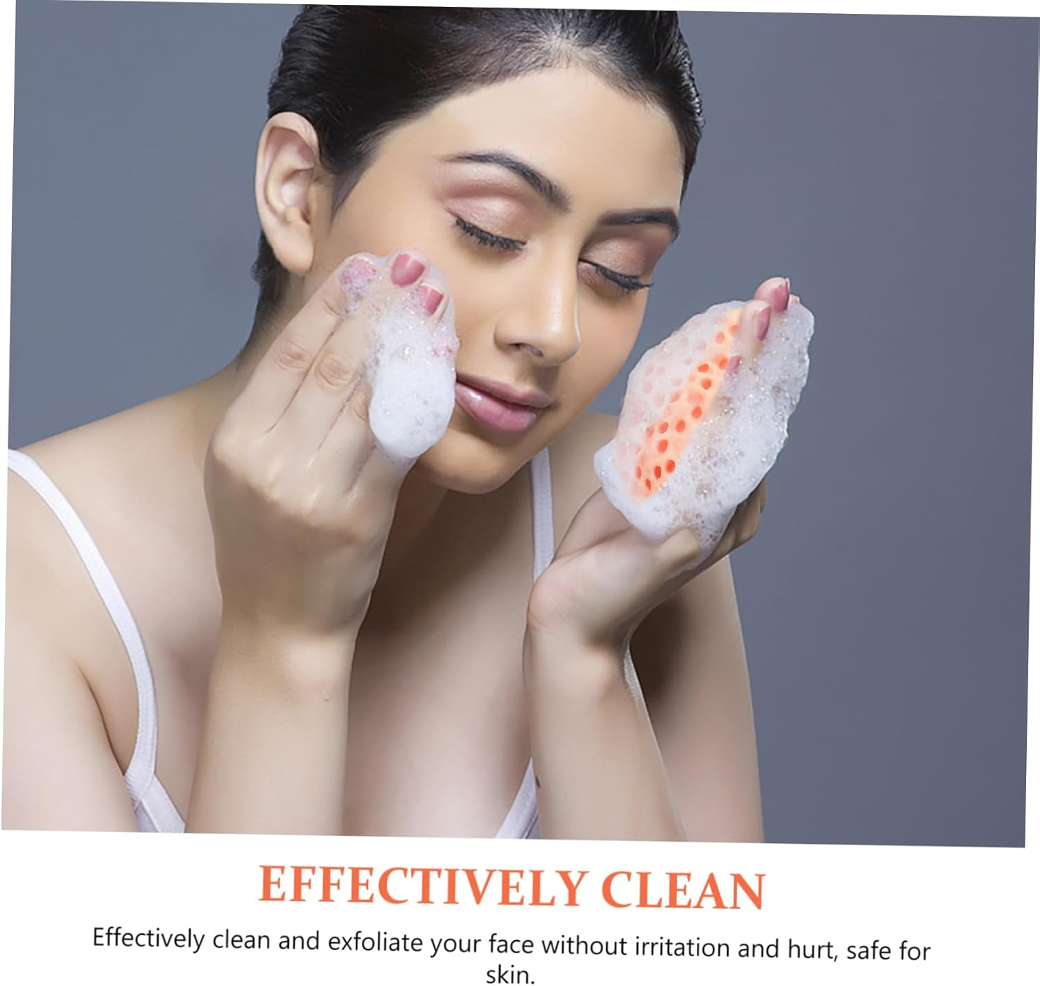 COMPUKAS 3Pcs Portable Face Wash Sponges Pulp Facial Cleaning Sponge for Face Skin Exfoliation image number 2