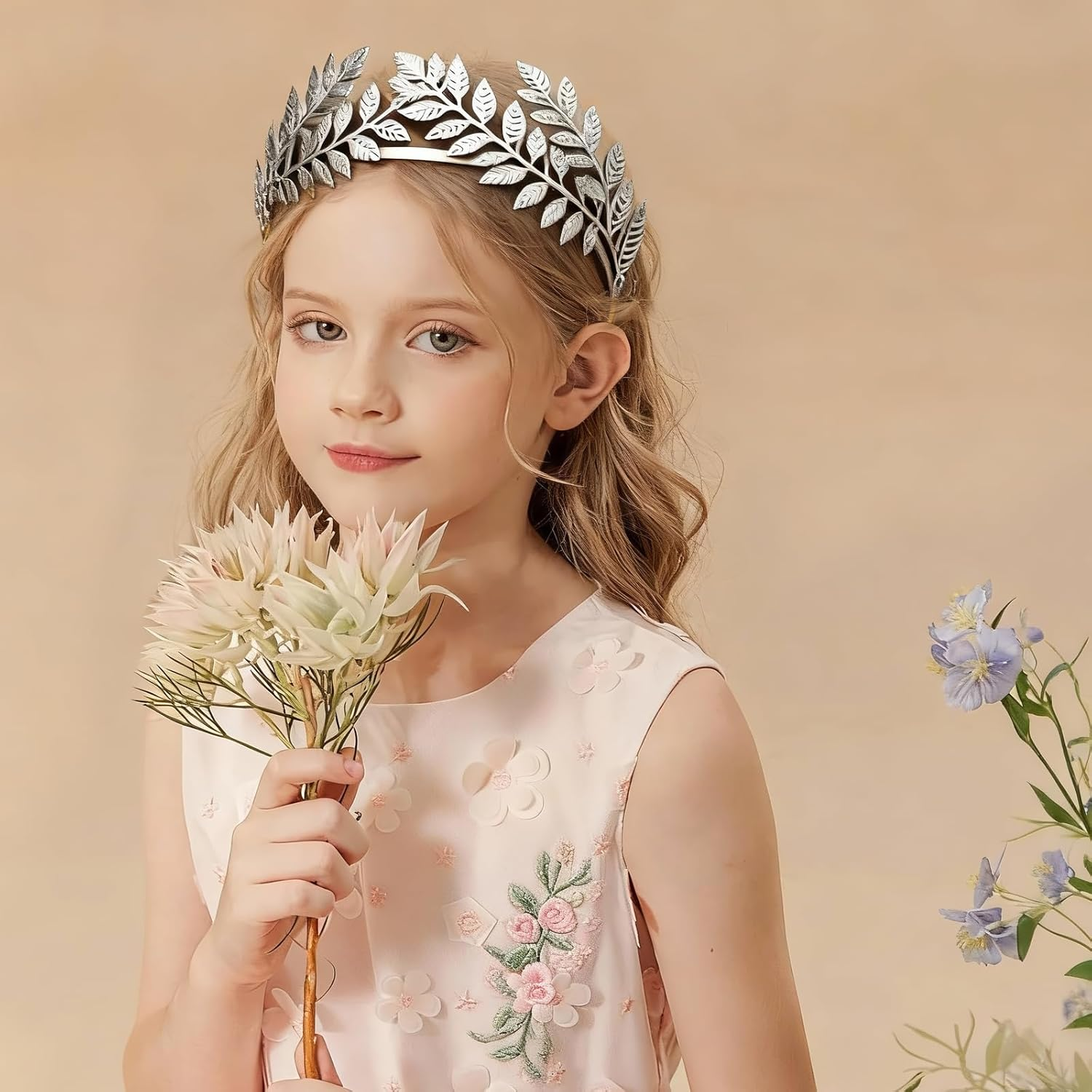 Laurel Wreath, Roman Goddess Headband, Goddess Headband, Laurel Wreath Headpiece, Roman Leaf Crown, Accessories Roman, Headpiece Bride, Suitable for Cosplay, Wedding, Party, Silver image number 6