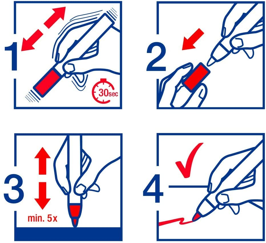 Edding 5300 Acrylic Marker Fine - Gold - 1 Waterproof Acrylic Paint Marker - Fine round Nib 1-2Mm - Acrylic Paint Pen for Drawing on Canvas, Art Paper and Wood - Acrylic Markers for Pebbles - 01: 1 Pen - Traffic White Matt image number 5