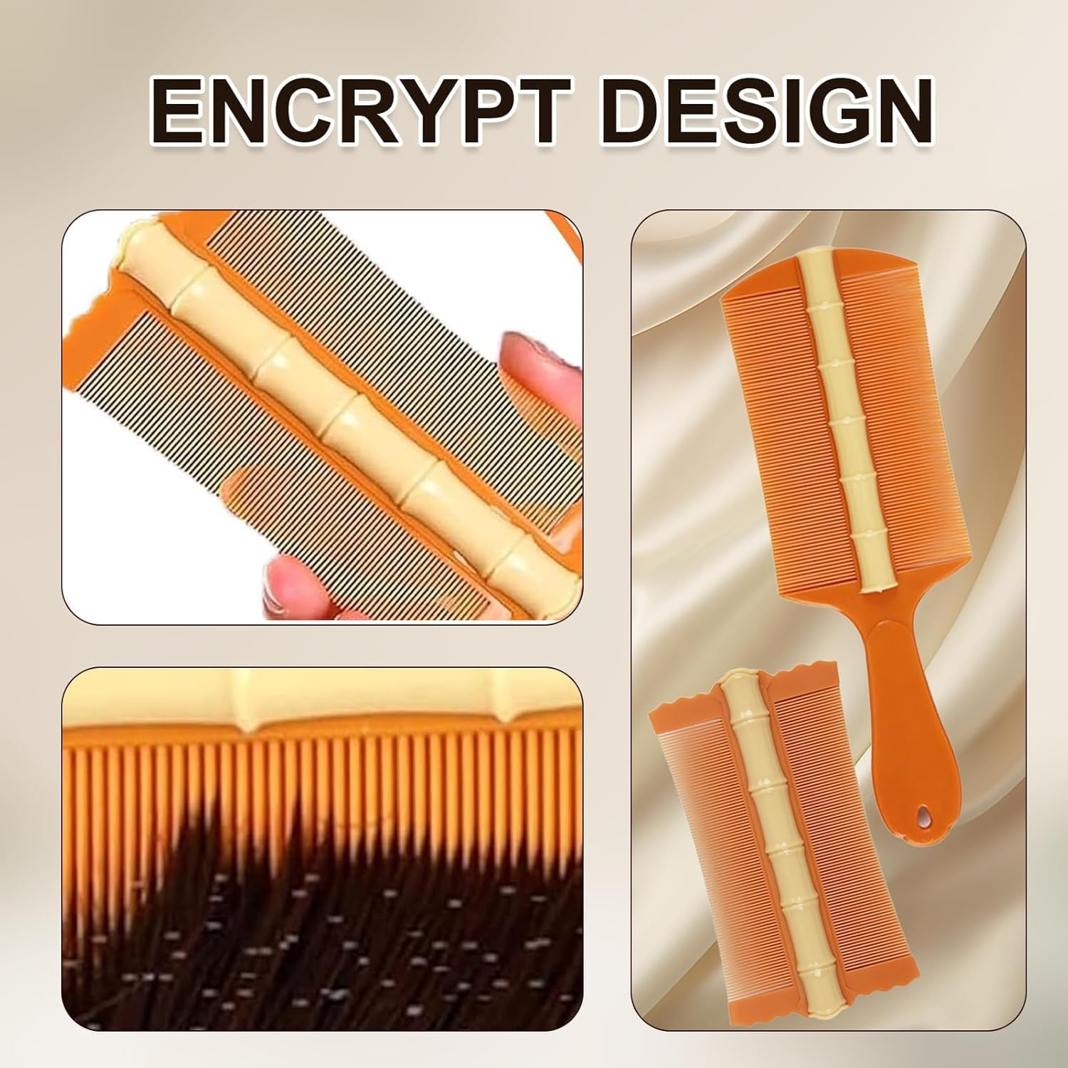 SHUNYUNG Double Sided Psoriasis Comb, 2Pcs Double Sided Fine Teeth Lice Dandruff Remover Combs, Lice Psoriasis Fine Tooth Comb, Double-Sided Lice Fine Teeth Psoriasis Comb image number 3