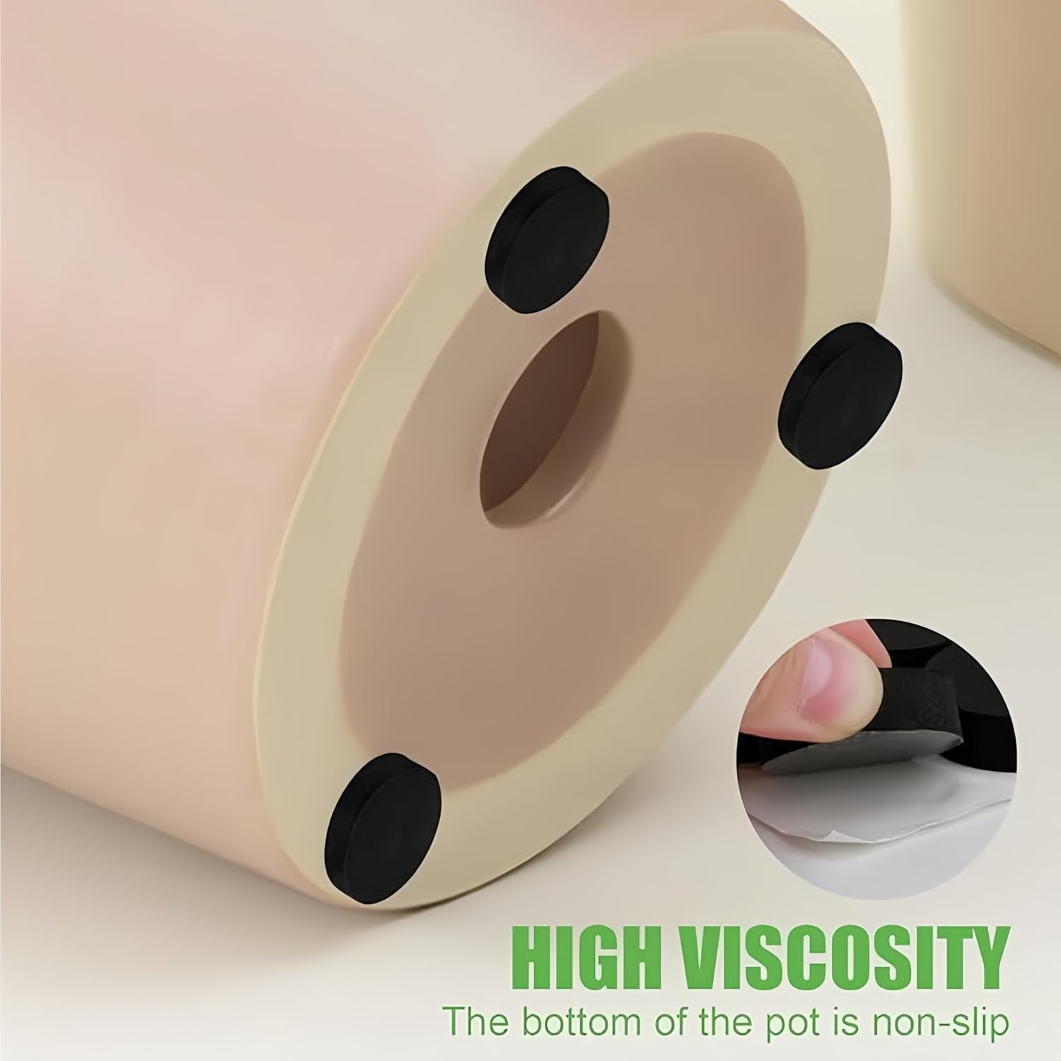 Jindizi 60Pcs Pot Feet Risers Plant Riser Invisible Pot Feet for Indoor/Outdoor Planters Adhesive Pads, Plant Pot Feet for Outdoor Planters image number 2