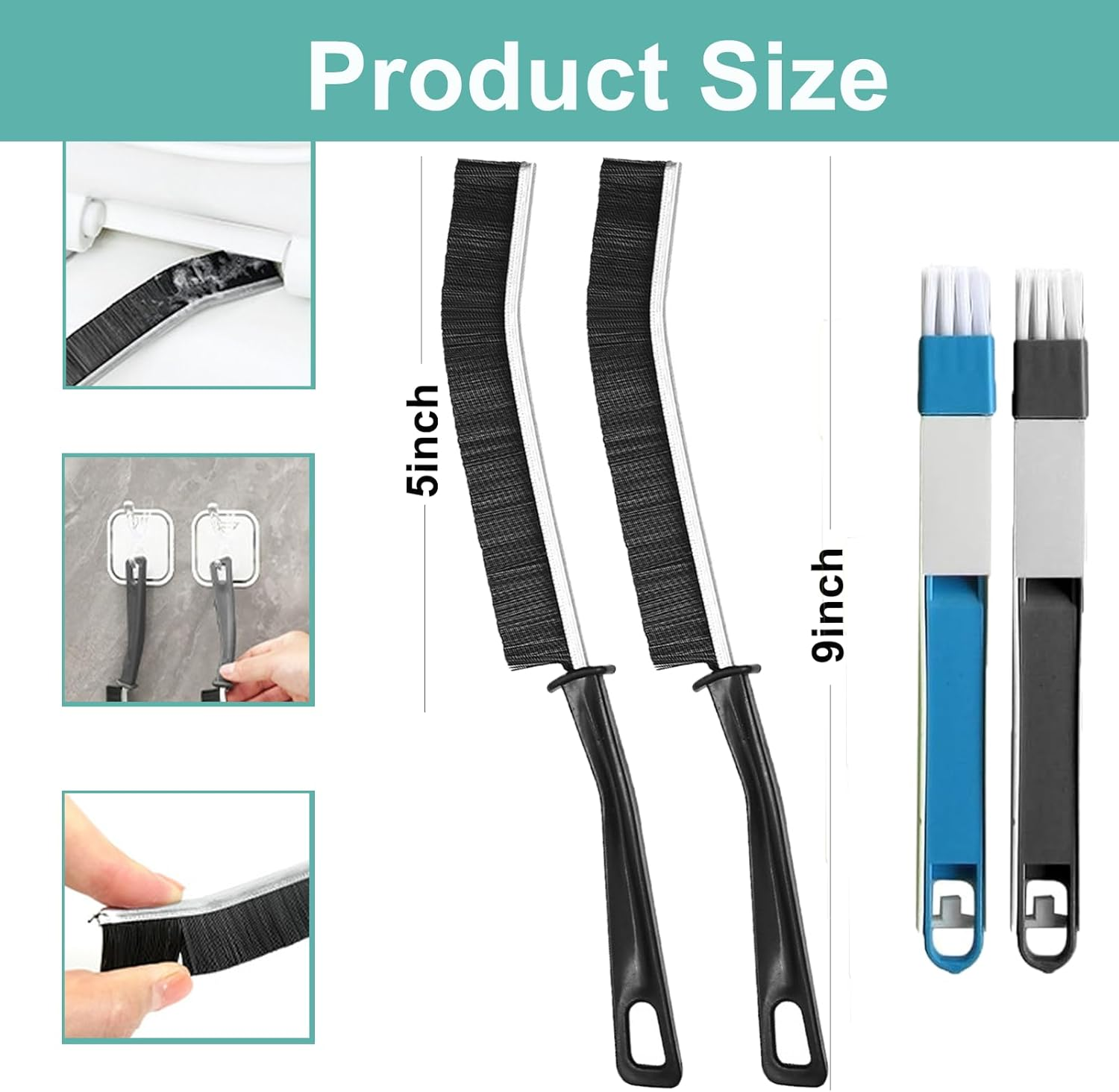 Crevice Cleaning Brush,6 PCS Cleaning Brushes,Scrubbing Brush,Cleaning Products,Home Essentials,Grout Brush Cleaning Tools for Household Supplies, Bathroom, Shower, Kitchen, Window, Toilet image number 2