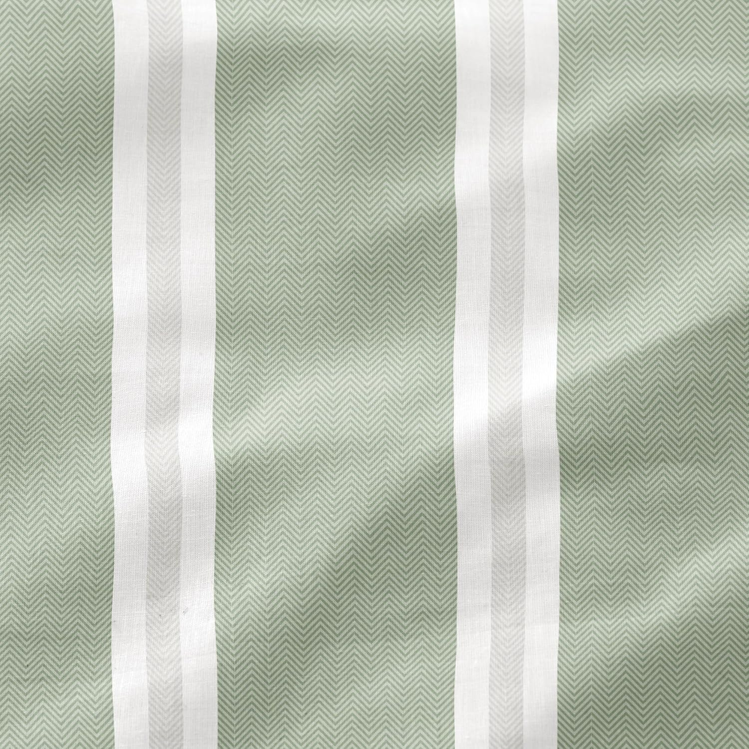 GAMUSI Bedding Set for 90 Cm Bed 100% Cotton Pillowcase 45 X 110 Cm Green Lines Printed image number 4
