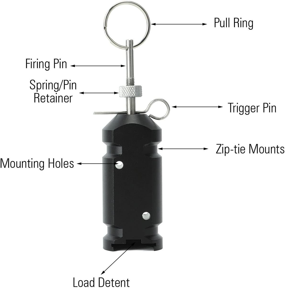 Trip Wire Alarm, 12 Gauge Perimeter Camping Trip Alarm, Aluminum Alloy Perimeter Defense Device, Early Warning Security System, 360&deg; Coverage Quad for Camping & Property Safety image number 2