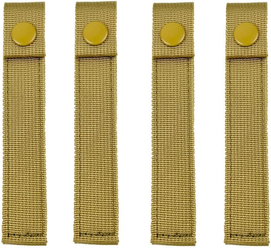 GYWHOOFT 4 Pack Tactical Webbing Straps,For Attachment Strap Heavy-Duty Snap Elastic Strap Buckle Fastener Panel Connectors Hiking Backpack Accessories for Backpacking, Camping, Hiking image number 2