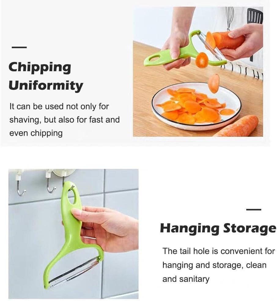 Green Cabbage Shredder,Vegetable Cutter Cabbage Slicer,Stainless Steel Fruit Vegetable Potato Peeler Graters Kitchen Must Have for Home Restaurants Kitchen Utensils and Gadgets 18 * 12Cm image number 4