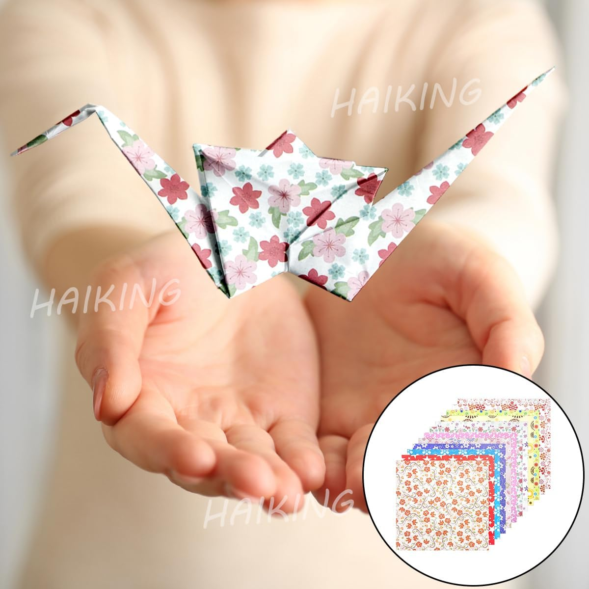 HAIKING Confetti Scrapbook Papers, 72 Sheets Star Floral Polka Dot Pattern Decorative Paper for Card Making, Scrapbook, Photo Album Decor (14.3Cm/5.62In) image number 1