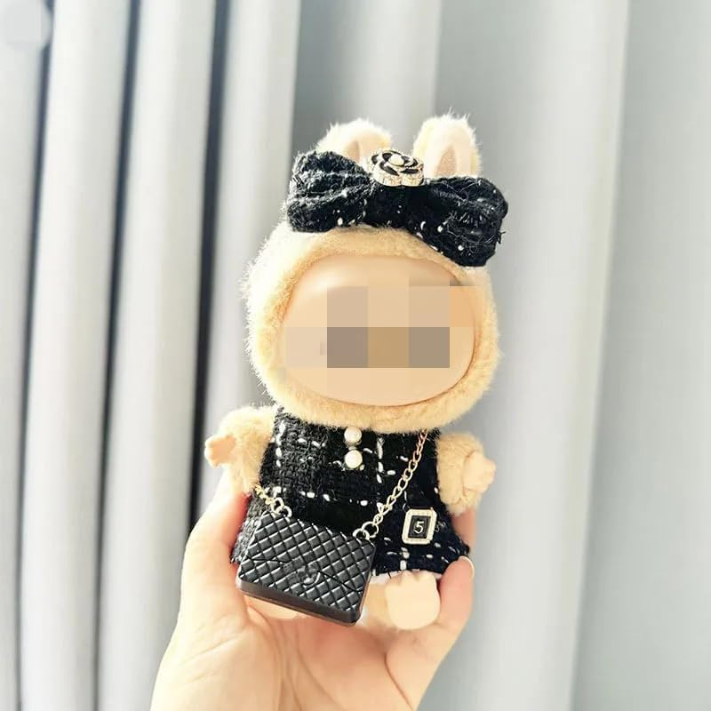 17Cm Doll Clothes Suitable for 17Cm Labubu 1Bag+1Shoes+1Dress+1Hairband No Doll image number 3