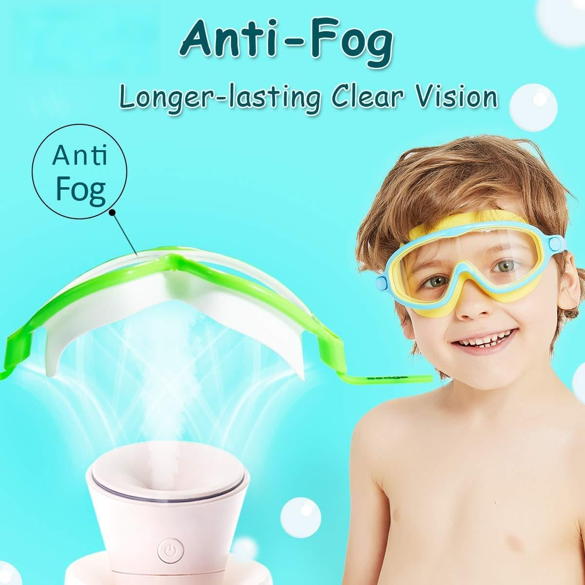 Swim Goggles 2 Pack Anti-Fog Anti-Uv Wide View Swimming Goggles for Kids 3-14 image number 4