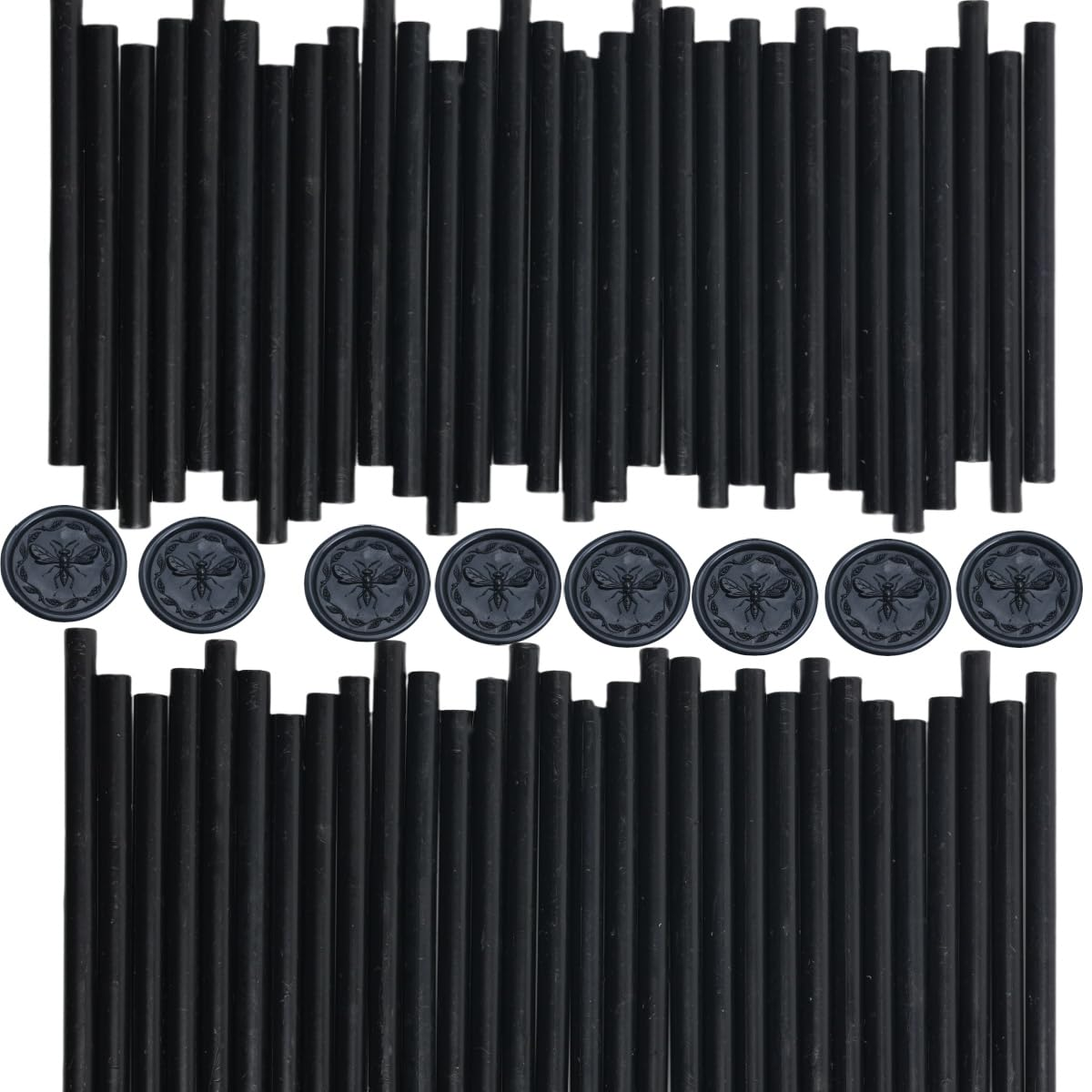 Black Wax Seal Sticks, Atopbb 30Pcs Glue Gun Wax Sealing Sticks for Wax Seal Stamp, Mini Wax Seal Gun Sticks for 0.28'' Glue Gun Wedding Invitations, Cards Envelopes (Black)