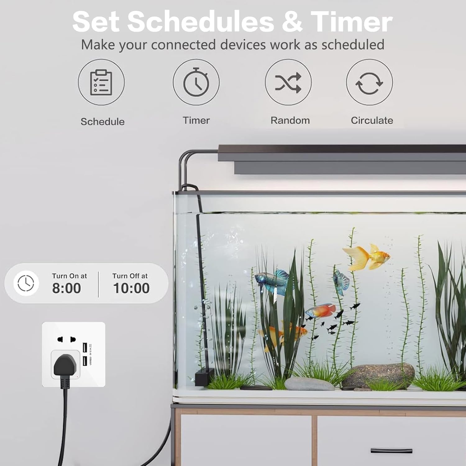 Jinvoo Matter Smart Plug, 100% Privacy Smart Socket, Works with Applee Home, Alexa, Google Home, Smartthingss, Smart Socket, Smart Home Automation, Timer, 2 Pack image number 2