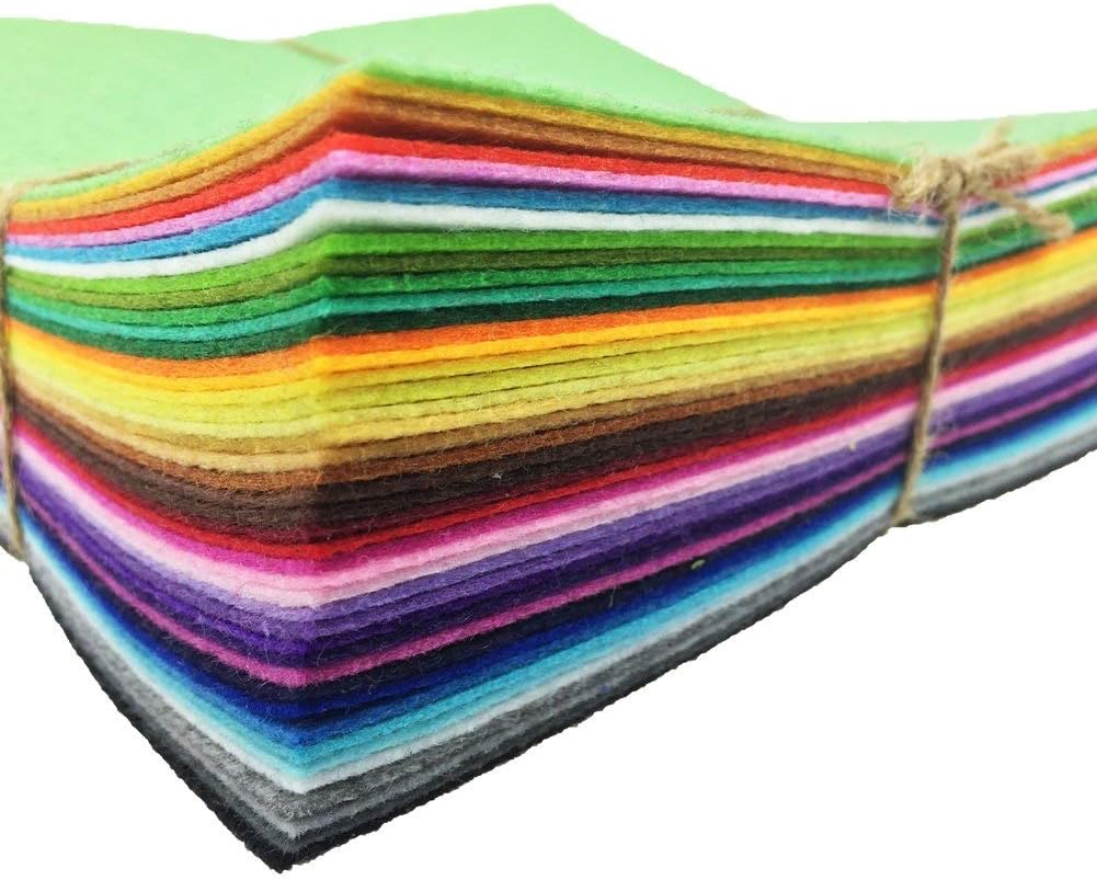 BIGCOW Felt Fabric Sheets, 40 Pieces, 30X30 Cm, Assorted Colours, 1Mm Thick image number 3