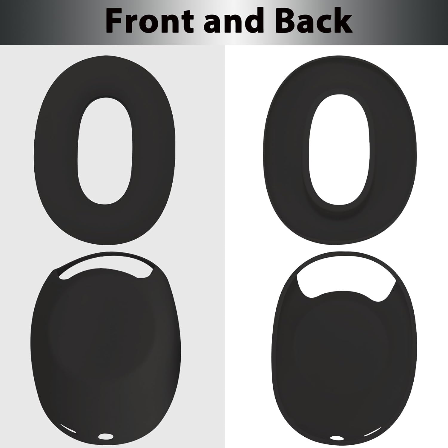 Adhiper 【3-In-1】 Silicone Sweat Case Cover for Sony WH-1000XM6 Headphones, XM6 Covers Accessories Silicone Ear Pads Covers & Headband Cover & Ear Cups Protector, Washable & Sweatproof - Black - Platinum Sliver image number 6