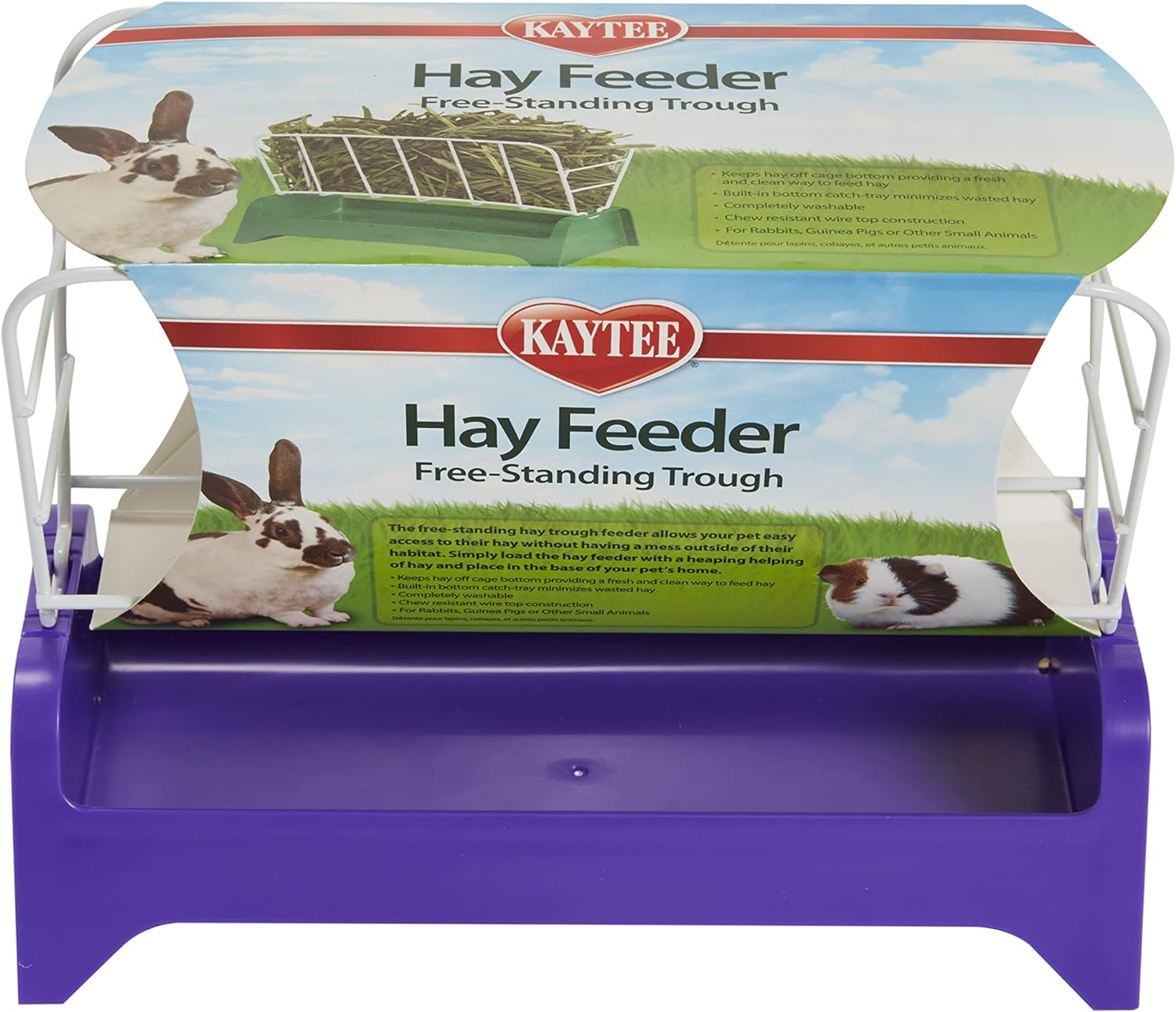 Kaytee Free Standing Trough Hay Feeder Assorted 7 Inches image number 2