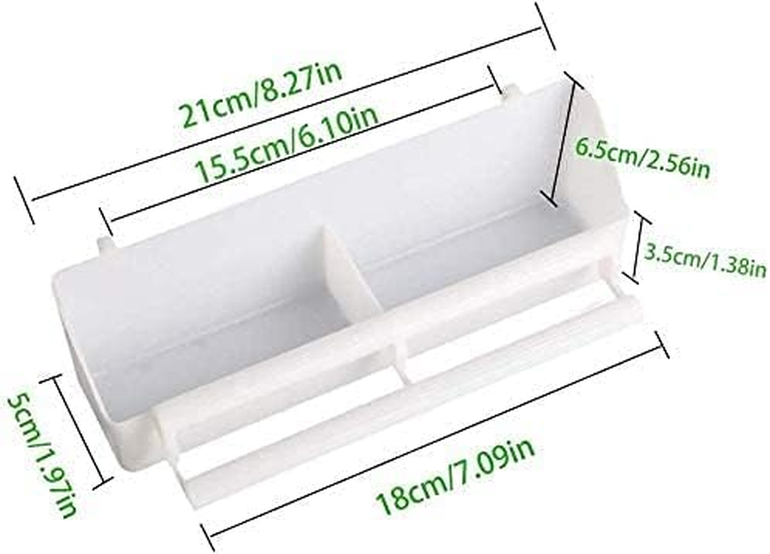 Voarge Pack of 2 Feeding Bowls, Bird Feeder for Hanging, Bird Food Dispenser, Water Bowl, Long Water Space, Drink Holder, Food Bowl, Cage Accessories for Birds, Parrots, White image number 4