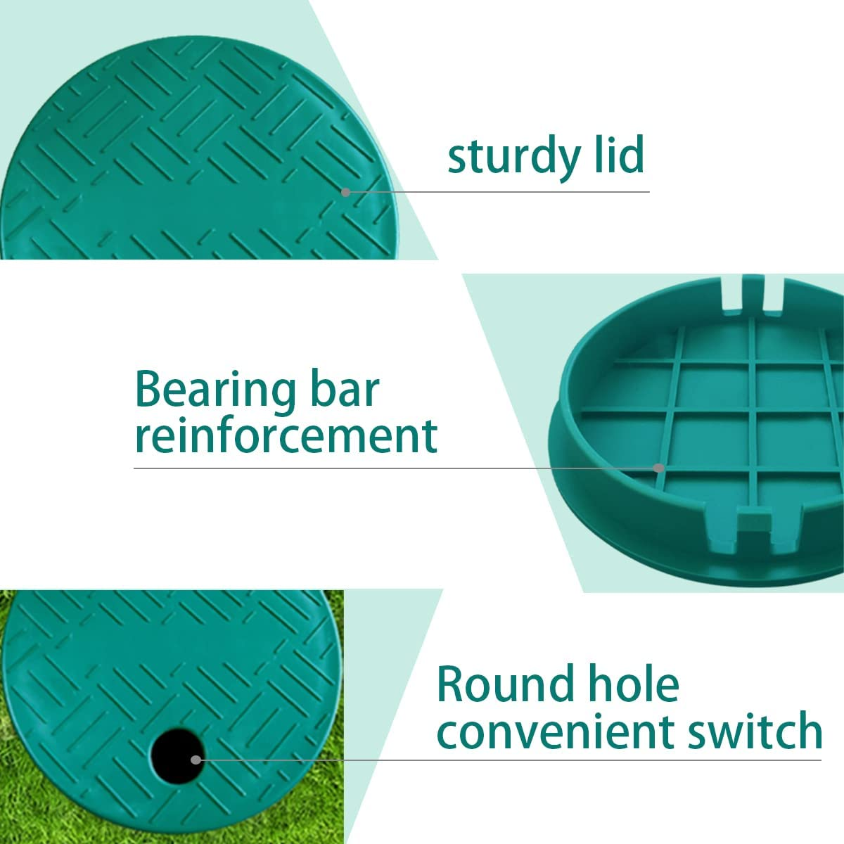 2 Pcs Sprinkler Valve Box Cover Valve Box Cover Lid Replacement for Circular Sprinkler System Irrigation Control Valve Inner Diameter 5.5-Inch - 10Inch 2Piece image number 6