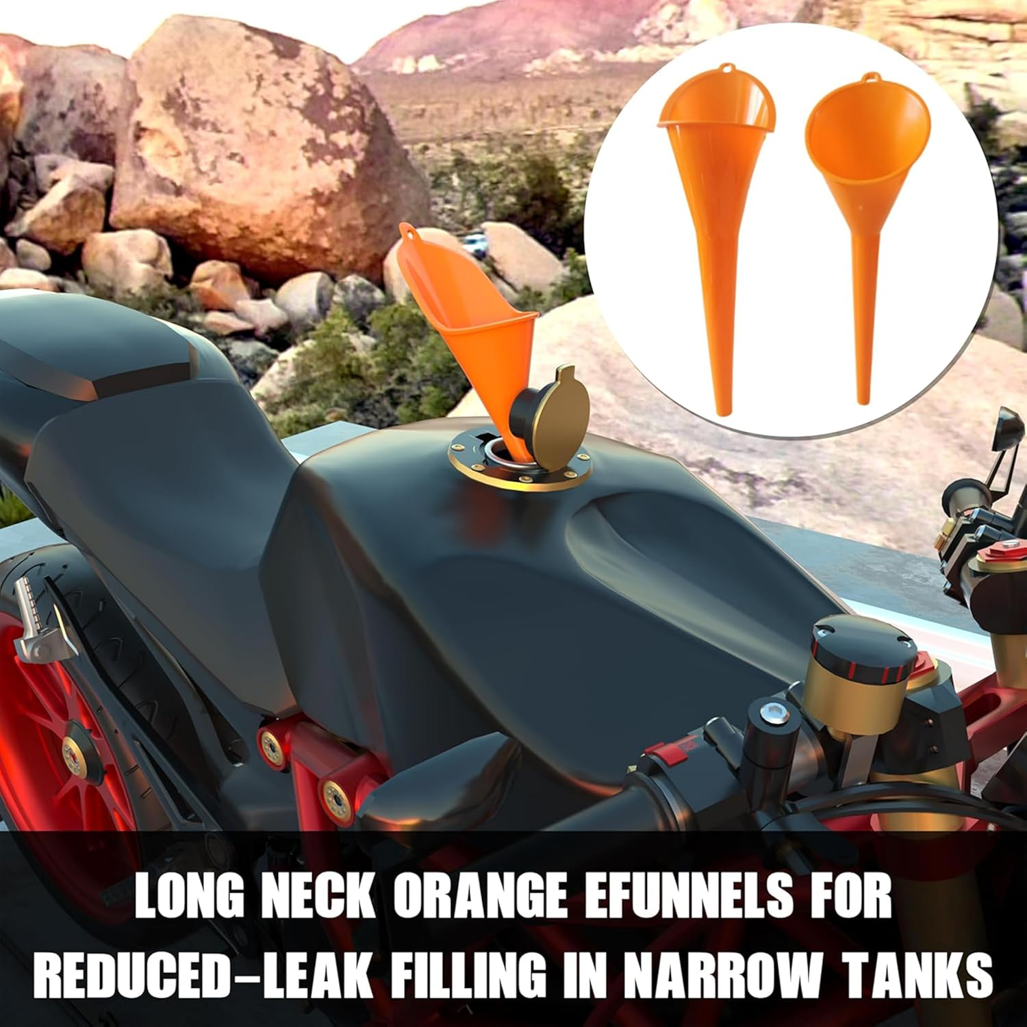 Professional 10-Piece Fuel Funnel Set for Easy Oil Changes - Flexible Right Angle Design,Anti-Spill Filter,Universal for Water/Gasoline/Engine Fluids image number 1