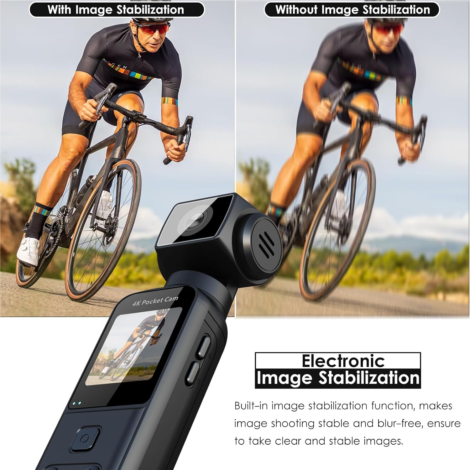 ZOMFOM 4K Body Camera with External Microphone, Mini Video & Audio Pocket Cam 270&deg; Rotation Camera for Outdoor Sport, Bike, Travel, Police Law Enforcement, Personal Civilians, 64GB Included image number 1