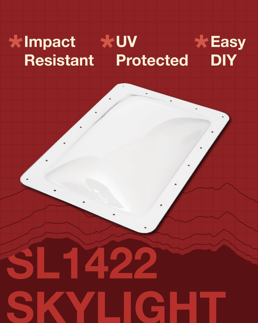 ICON RV Skylight - SL1422C - Clear image number 6
