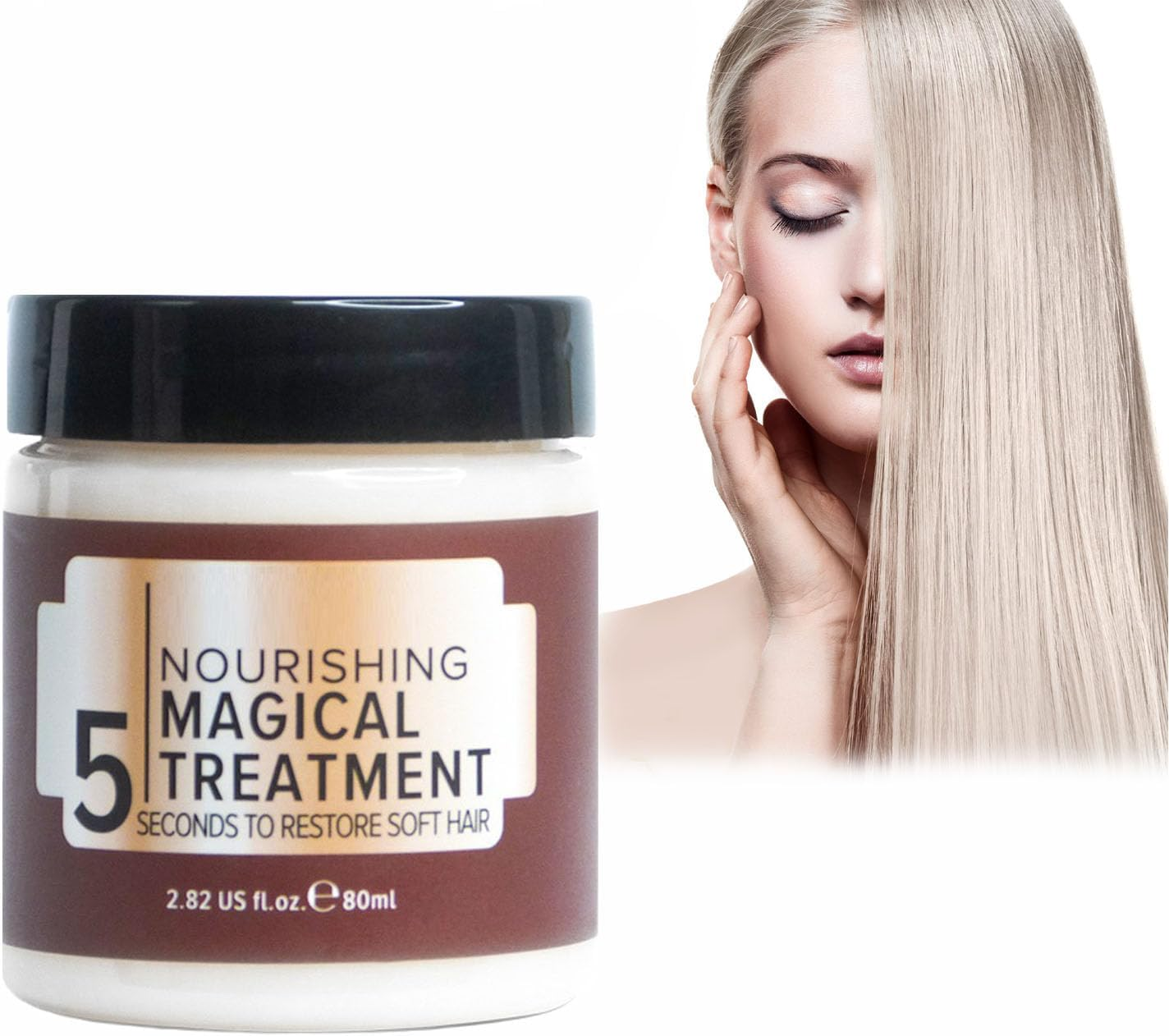 Vikada Nourishing 5 Magical Treatment Hair Mask, Hair Straightener Mask with Deep Repair Collagen, Nourishing Moisturizing Hair Cream, Deep Conditioning Hair Mask for Dry Damaged Hair (3PCS)