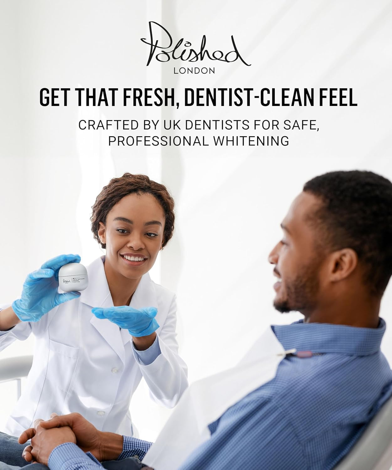 Hyaluronic Teeth Whitening Powder - Dentist-Formulated Teeth Whitener, Enamel-Safe Oral Beauty Innovation - Teeth Whitening & Teeth Stain Remover - Fresh Mint Flavour - 6-Month Supply image number 2