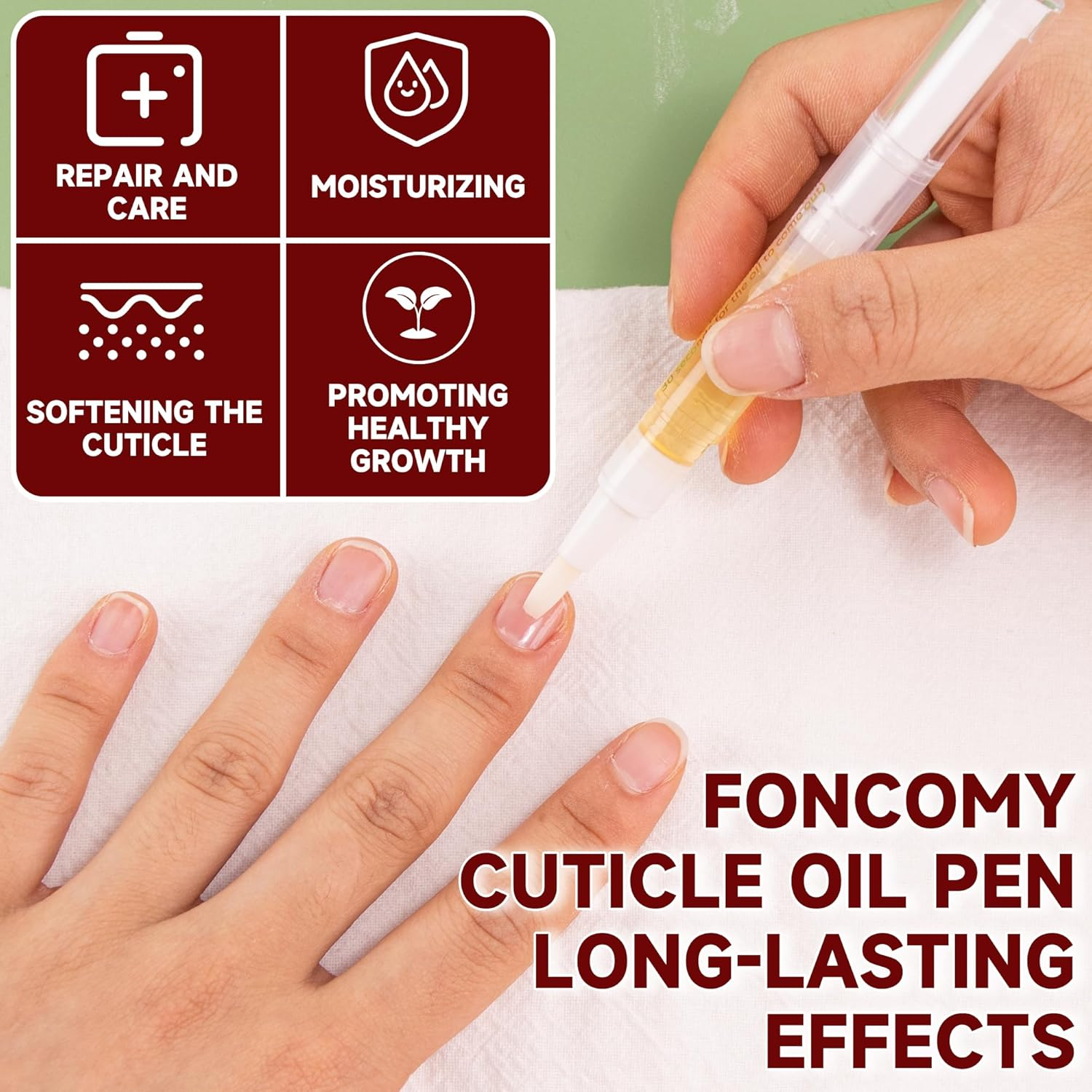 Cuticle Oil Pens - 4 PCS Revitalizing Oil Pen with Soft Brush for Nail Care, Cuticle Softener to Prevent Dry and Cracked Nails with Nail File, Mixed Scents - 8 Scents image number 7