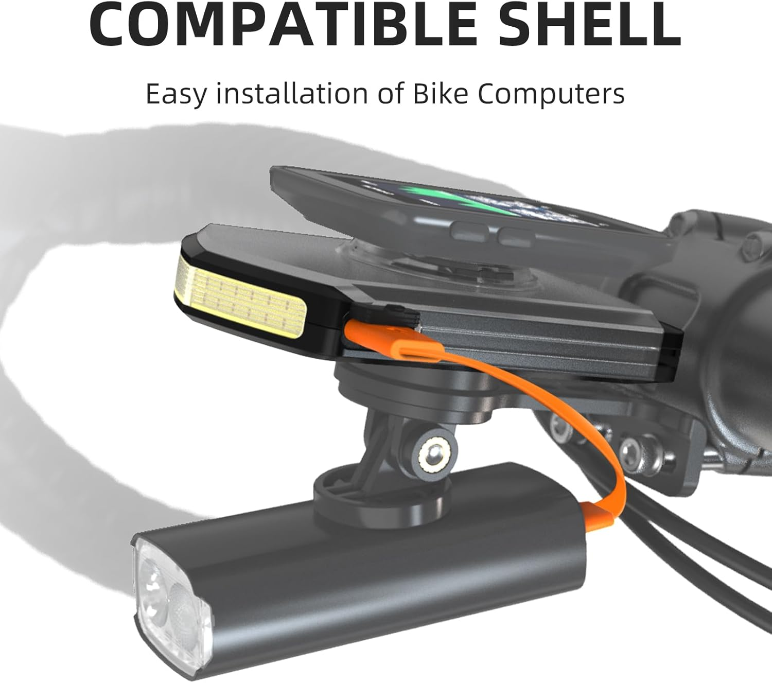 CYCLAMI Front Lights，Bike Lights Compatible with Garmin/Igpsport/Magene/Cycle Computers, 5000Mah 120Lumens 4 Light Modes IPX6 Waterproof Type-C Front Bicycle Lights Daylight Cycling Headlight