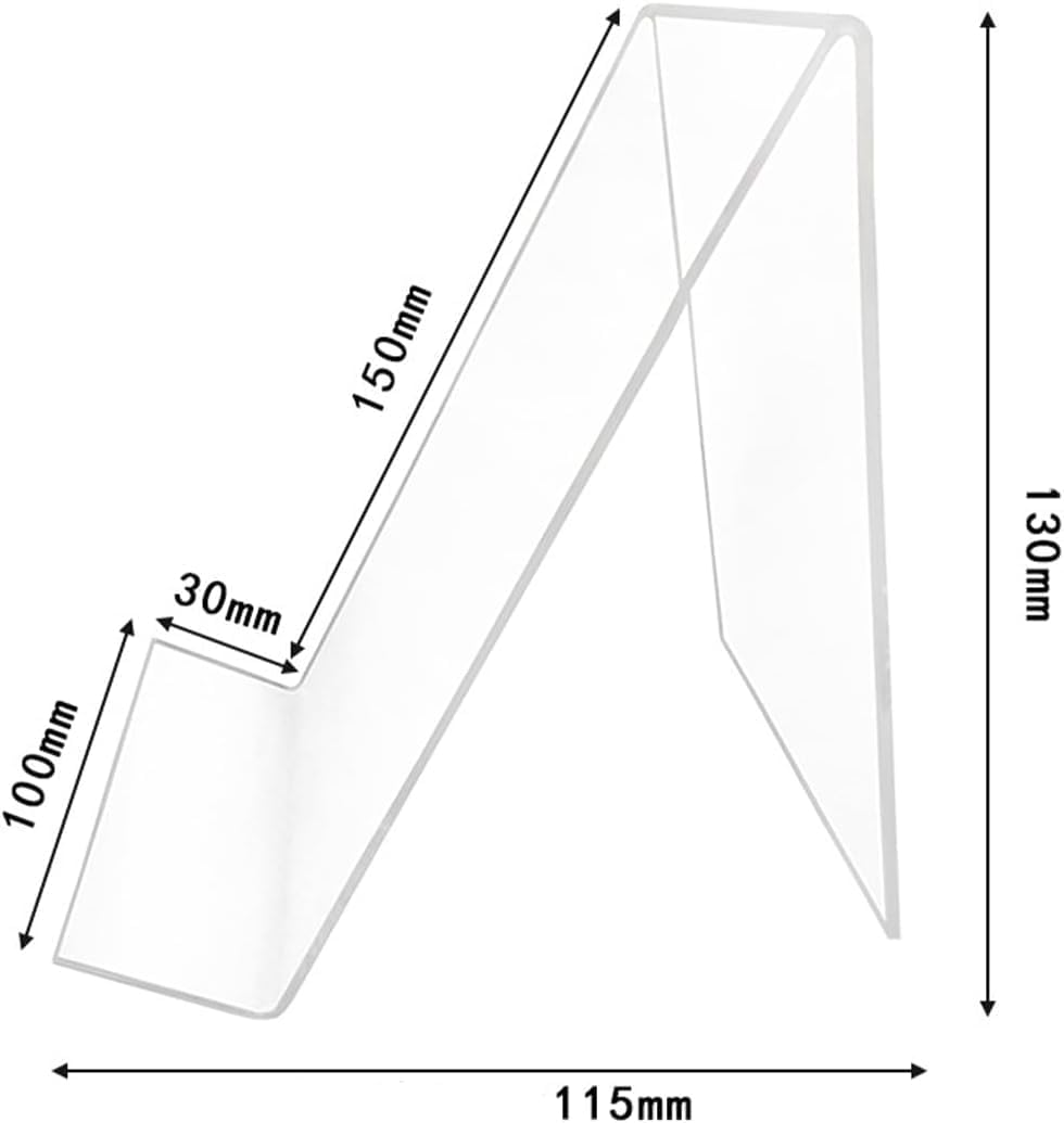6 Pack Acrylic Book Stand, Clear Display Holder, Cookbook Stand for Display and Reading Cookbooks,Books, Notebooks, Plate, Artworks- Home and Office image number 6