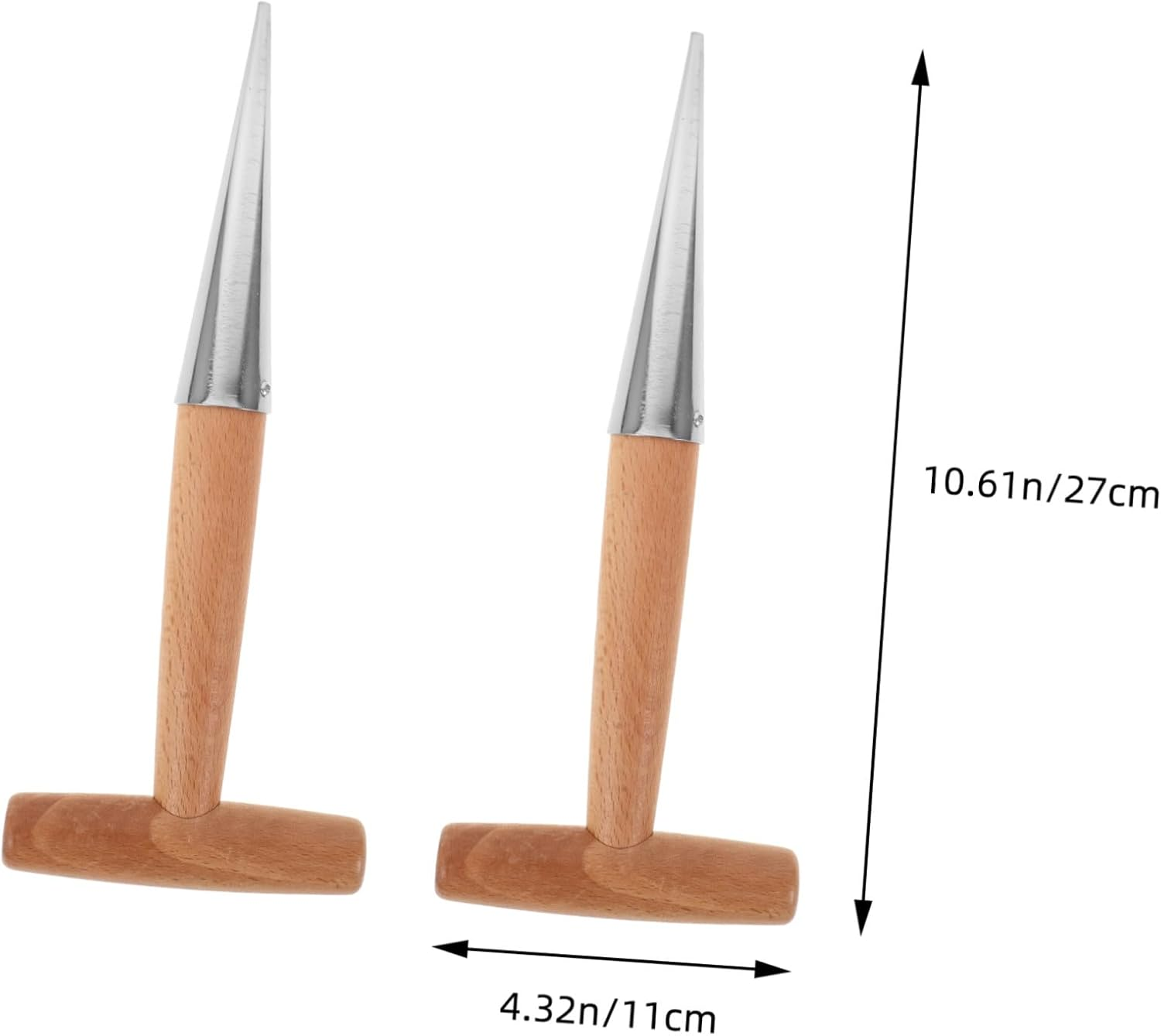 Operitacx 2Pcs Garden Planting Dibber with Handle for Precise Hole Punching Safe Polished Surface for Succulent and Vegetable Cultivation Easy Transplanting Tool for Gardeners image number 4