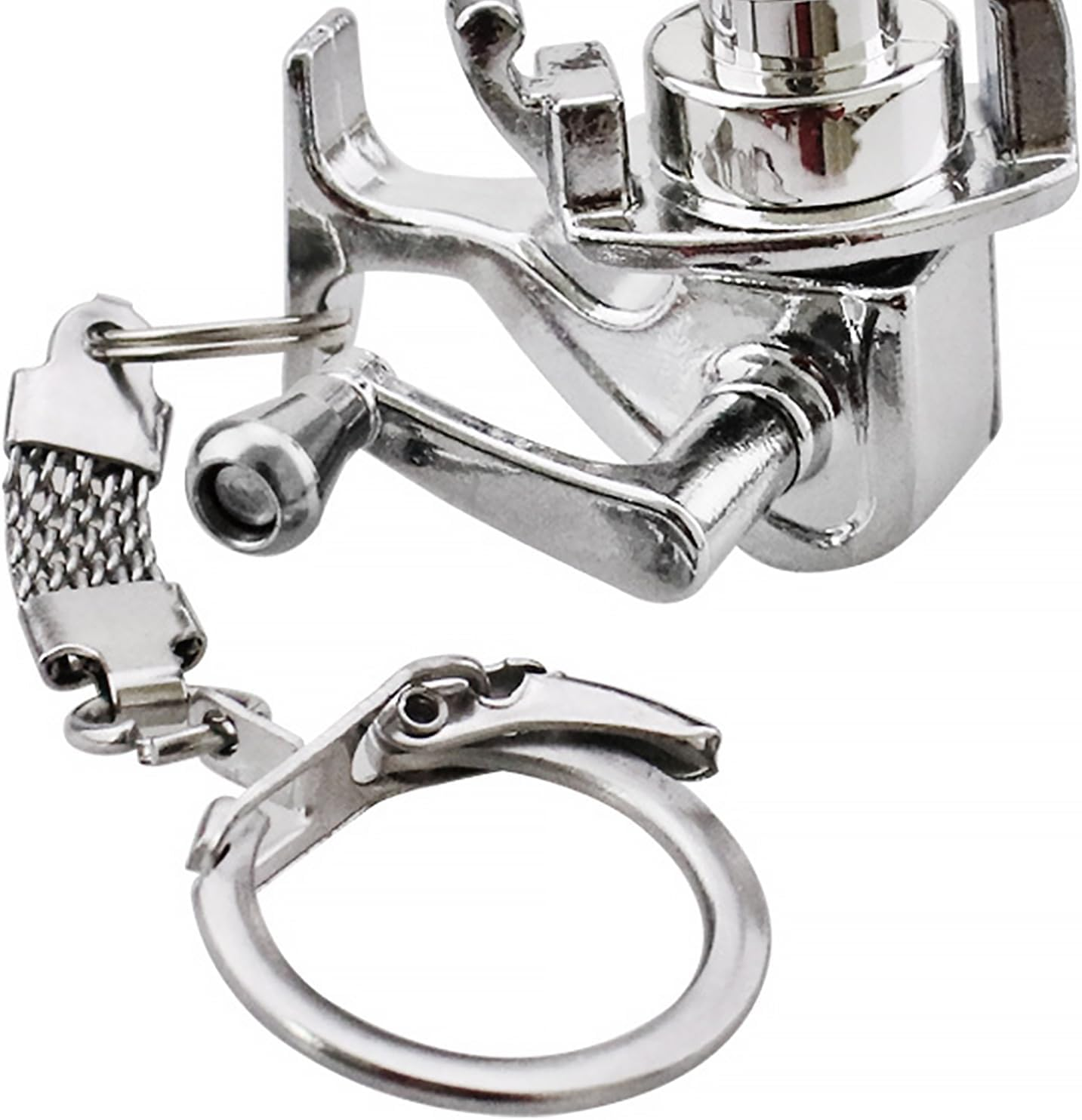 Keychain Rings - Small Fishing Reel Key Chain,Fishing Tackle Fidget Keychains,For Purse Wallet Phone Handbag Luggage Truck Car Travel Office Home School Party Men Women Kids - C image number 6