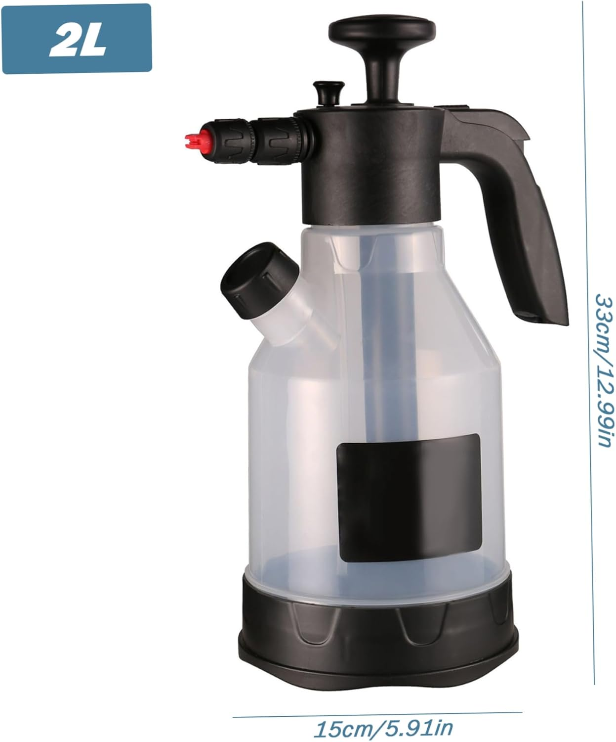 2L Car Foam Sprayer, Hand Pressure Snow Foam Bottle, Automatic Spray Snow Sprayer, Clear Pump for Car Cleaning, Garden Watering image number 3