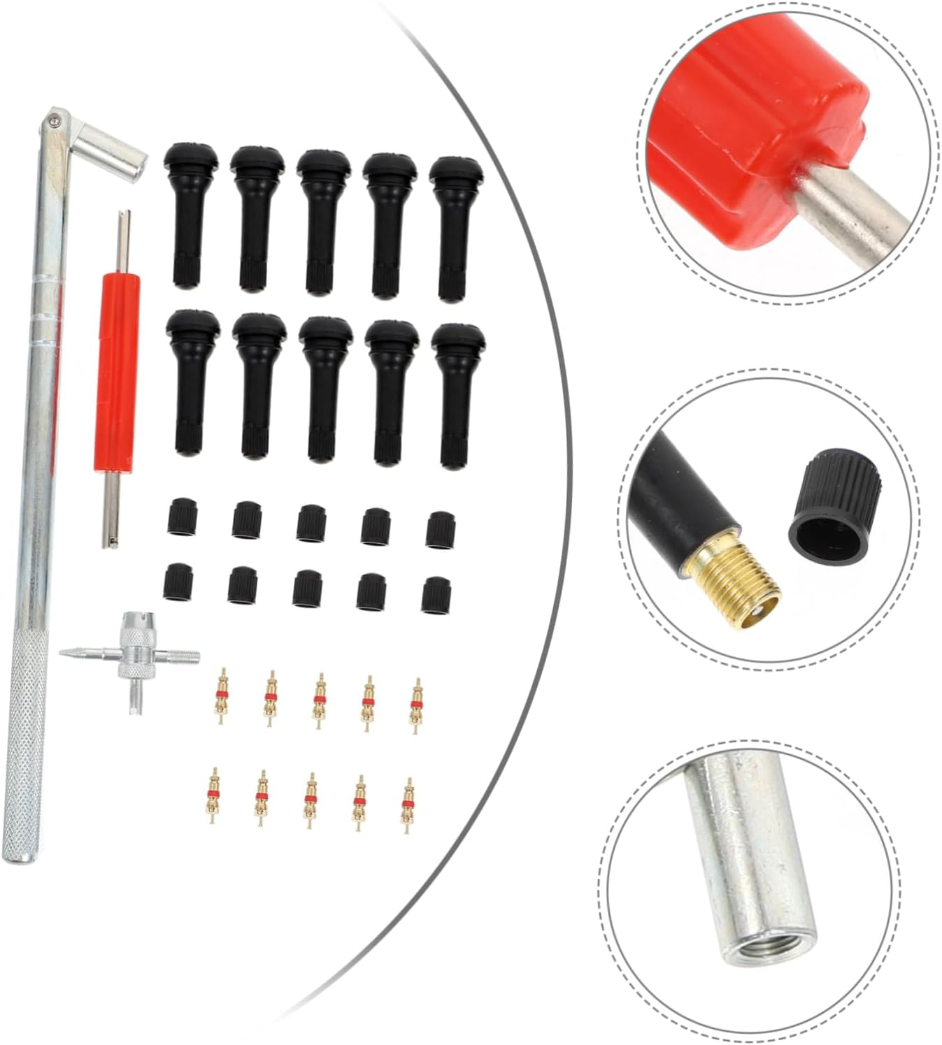 BESPORTBLE Valve Core Installation Tool for Car Tire Repair Vehicle Tire Remover Tool Kit Automotive for Easy Valve Stem Core Removal image number 5