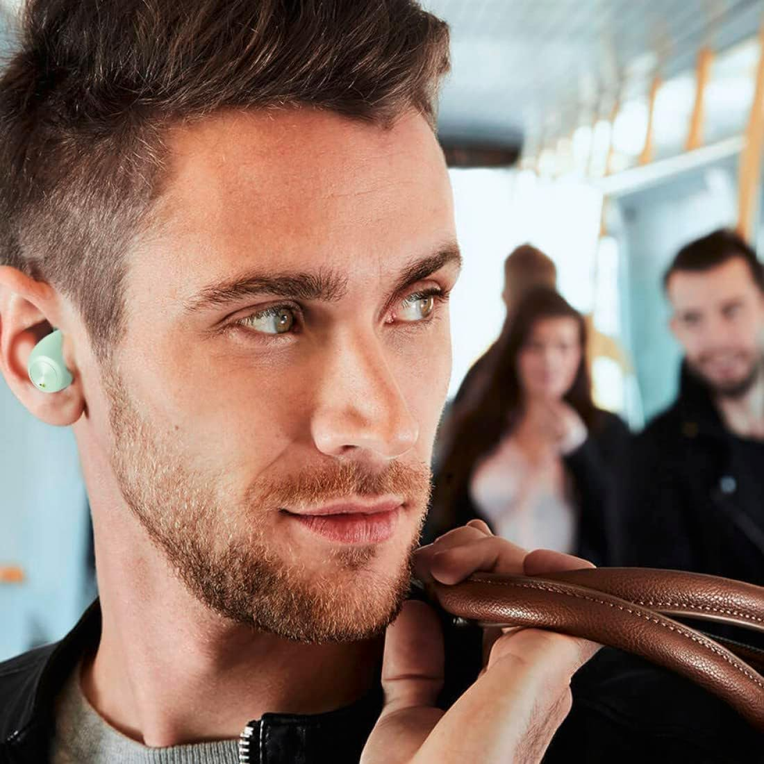 Hama Spirit Chop IPX4 Bluetooth Headphones (True Wireless In-Ear Headphones Green, Wireless Headphones In-Ear Wireless with USB C Charging Box) Mint Green Light Green image number 6