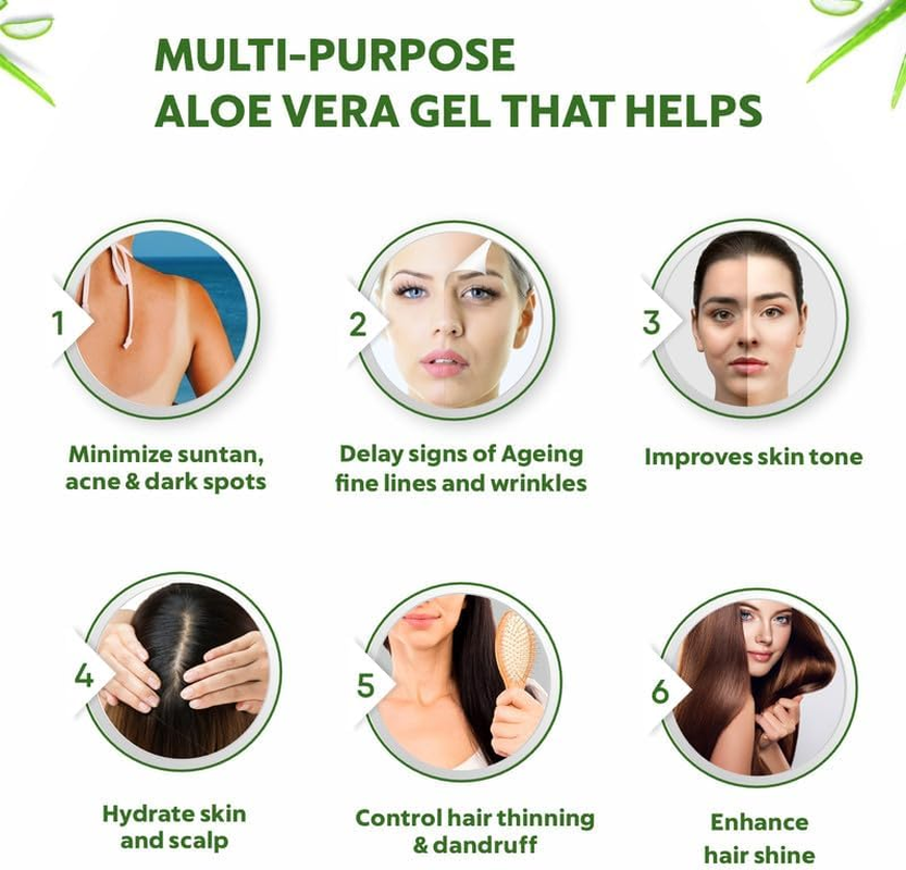 INDUS VALLEY Bio Organic Non-Toxic Aloe Vera Gel & Sandalwood for Acne, Scars, Glowing & Radiant Skin Treatment (175Ml + 200G) image number 5