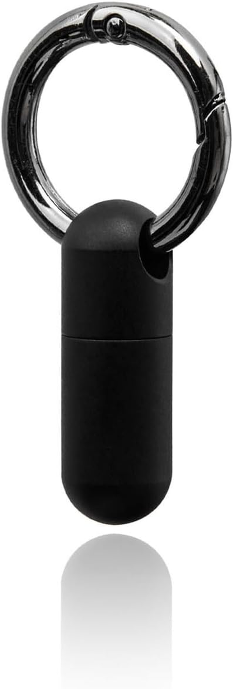 Keychain Pill Box Organiser, Waterproof Pill Holder with Multi-Compartments, Portable Pill Container for Travel Pocket Purse, Small EDC Pill Case with Carabiner Clip for Outdoor/Daily/Emergency (Stainless Steel with Carabiner Clip)