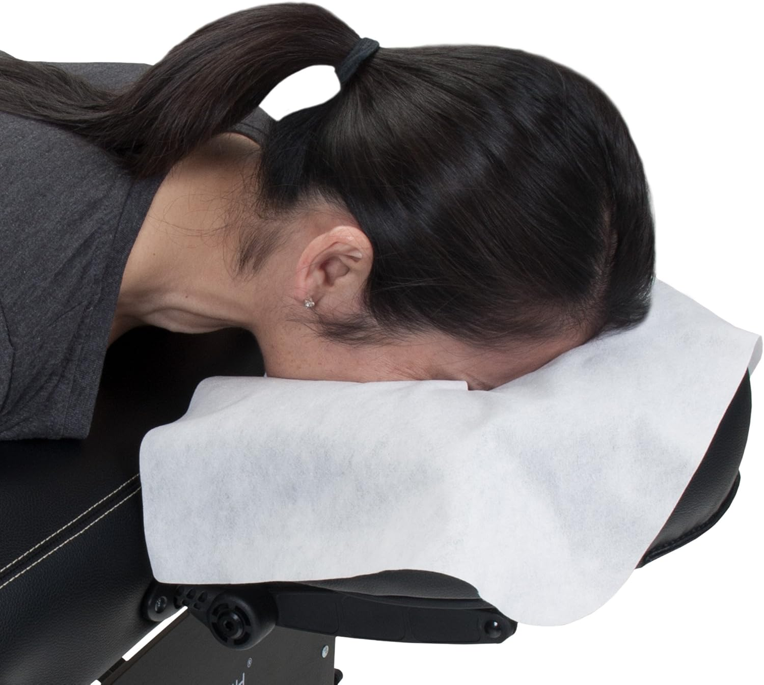EARTHLITE Disposable Massage Headrest Cover &ndash; Medical-Grade, Ultra Soft, Luxurious, Non-Sticking Face Rest Cradle Covers (100/200 Count) image number 6