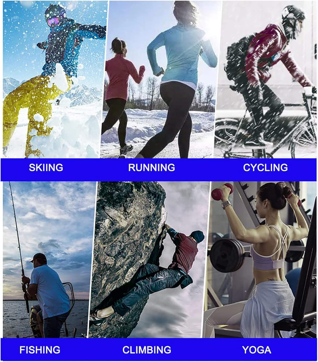 Lifwimner Winter Fleece Neck Warmer Mens Ski Mask Face Warmer Neck Gaiter Neck Scarf Women Thick Windproof 2 Pack image number 1