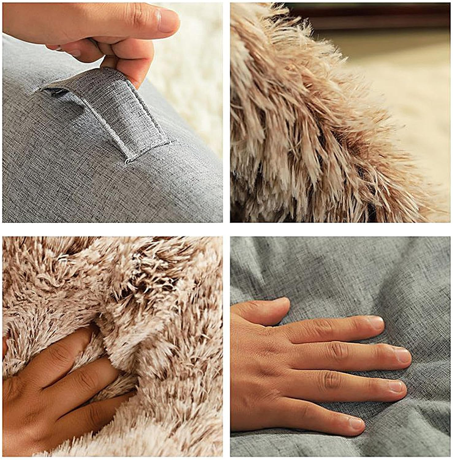 Cat Cave Bed, 40&times;34&times;32 Cm Soft Cat Bed House with Removable Washable Cushion, Foldable Portable Pet Beds, Enclosed Cats Beds for for Indoor Cats, Comfortable Pet Sleeping Cave for Kittens, Dogs image number 1