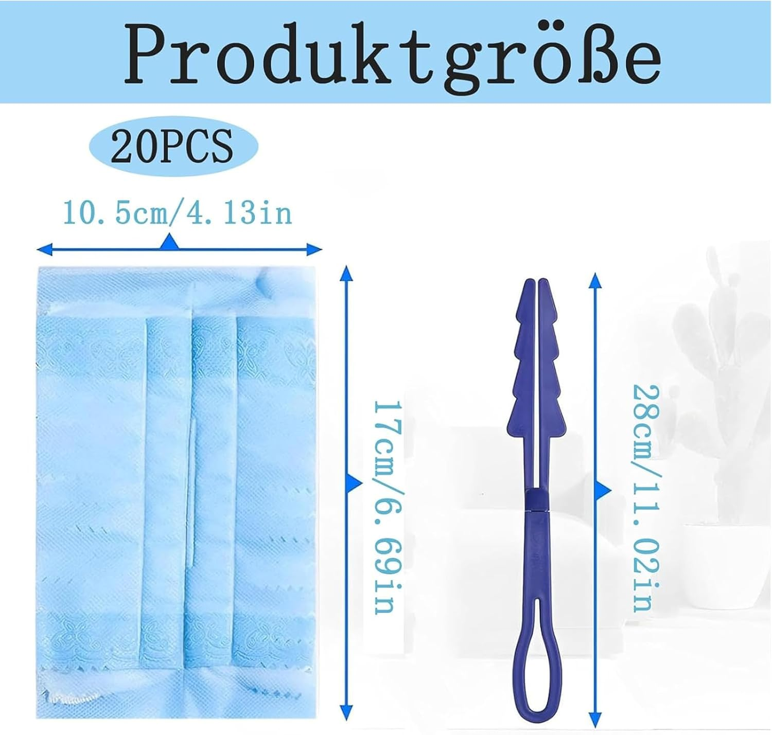 Pack of 20 Dust Magnet Refill Pack, 1 Duster, Floor Mop, Duster, Compatible with Dusters, Holds 3X More Dust & Hair and Closes Them