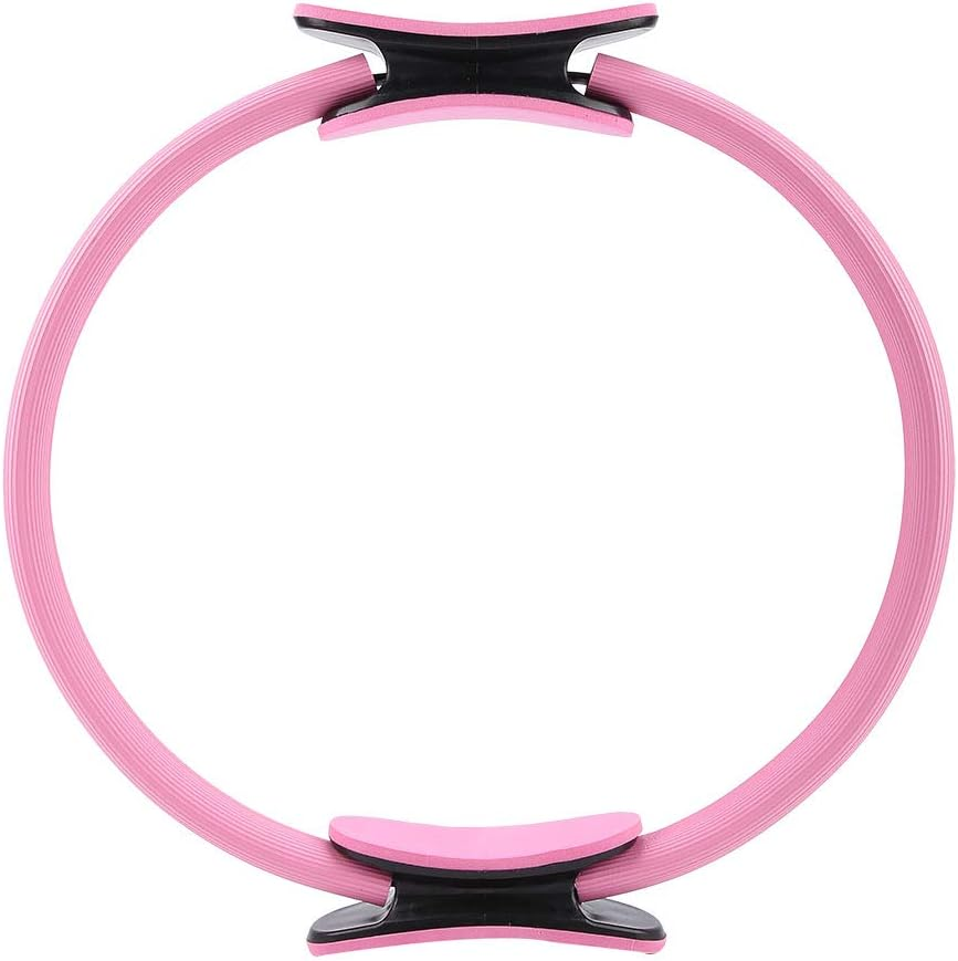 Pilates Ring Circle, Fitness Ring Magic Circle, 4 Colors 1.4In Dual Grip Yoga Ring Resistance Circle for Thighs and Legs Fitness - Black image number 3