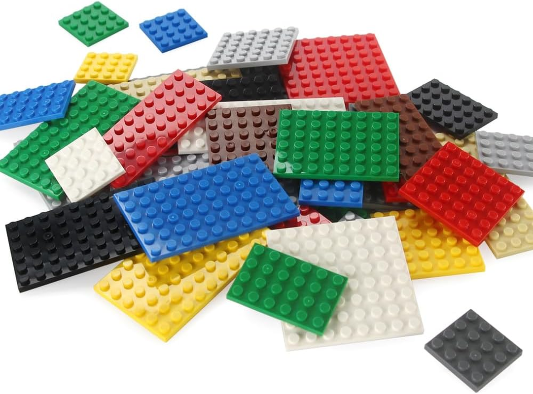 110 Pieces 11 Sizes Classic Building Plates Parts 10 Mixed Colours Compatible with Flat Platform Base for City Moc Figure Series Pack Set Toy Children image number 5